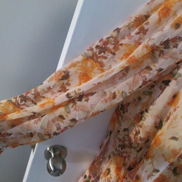 Umgee Orange Floral Paisley Boho Mini Dress Tunic Sz L NWT - Picture 9 of 11